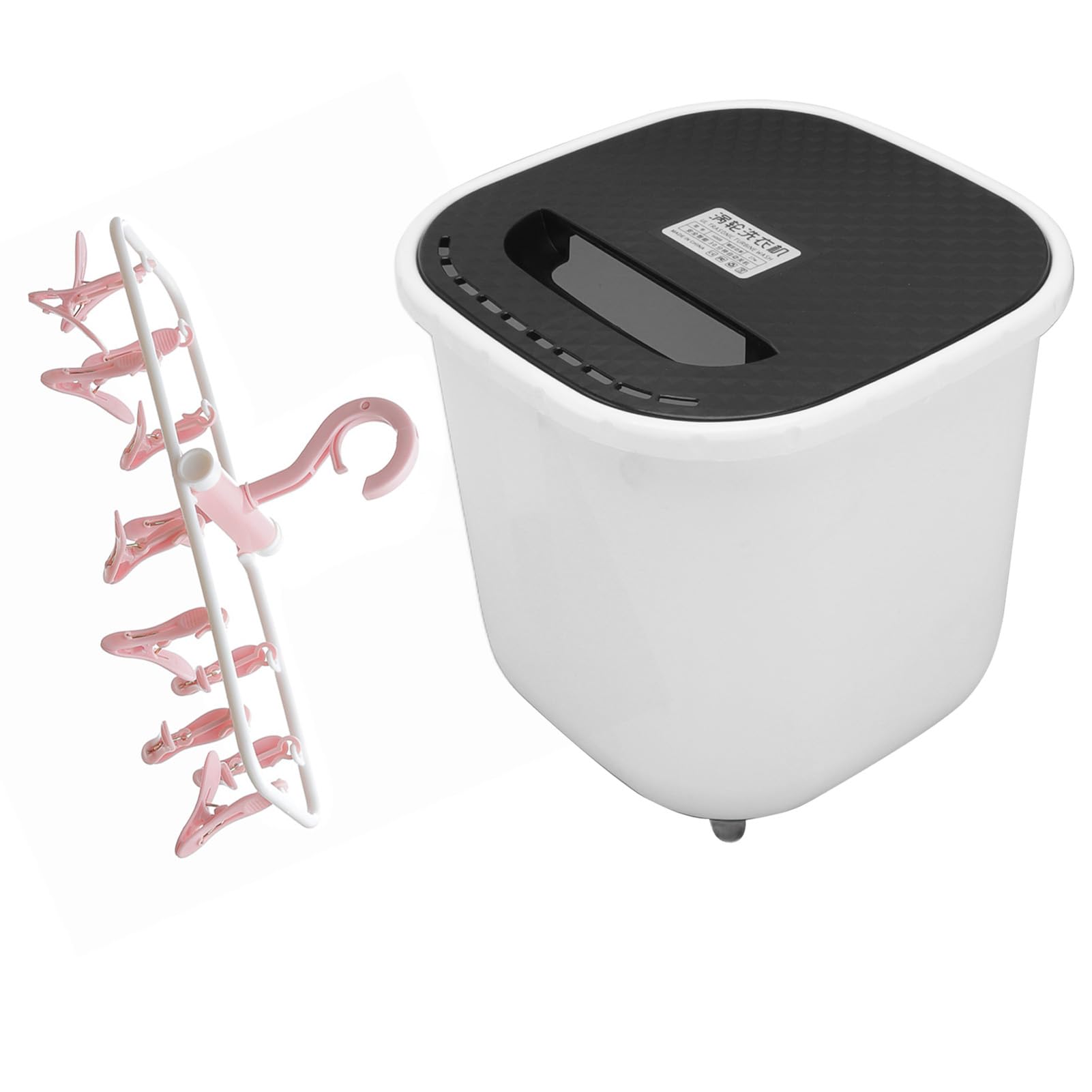 Cryfokt Przenośna Mini Pralka Turbo Wydajne i Zdrowe Pranie do Użytku Domowego z suszarką, zasilaną Przez USB pralką do ubrań Dziecięcych Pojemność 6 L (PINK)