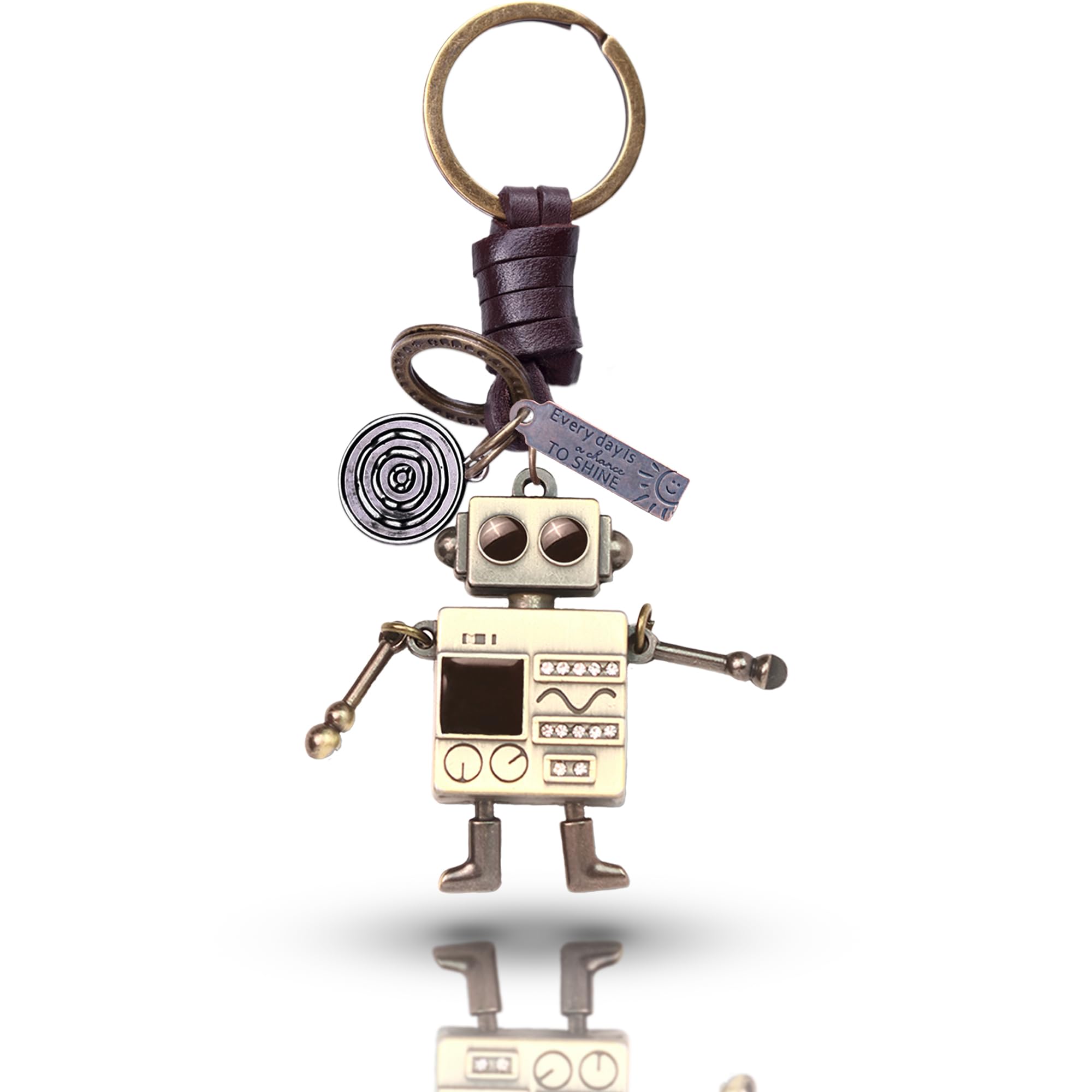 Funny Keyring Gifts for Women & Men | Handcrafted Leather Unique Key Rings | Lucky Key Charm Vintage Accessory For Girls & Boys