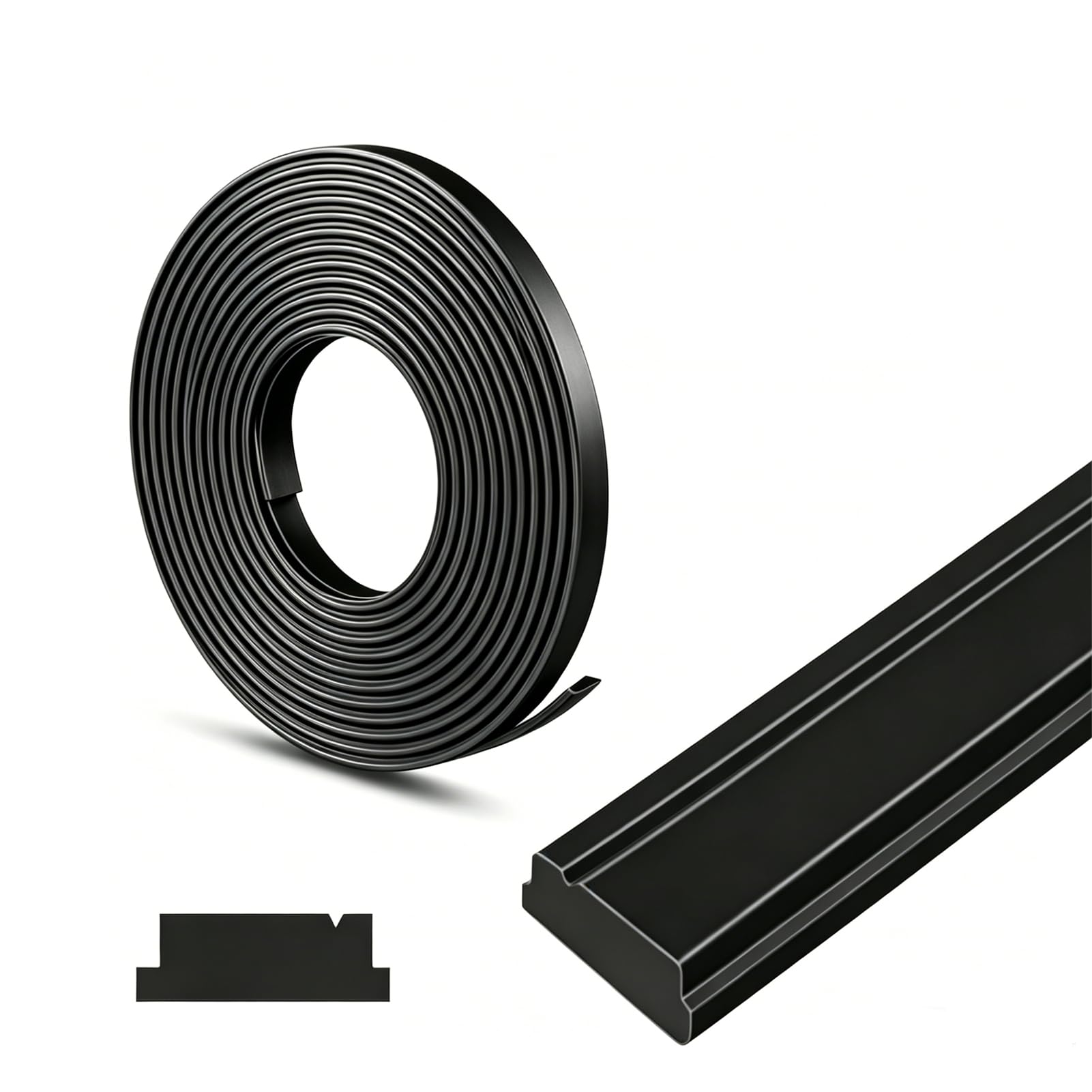 View 1 of 156 Inches Shower Door Magnets Replacement 3/8" Width X 1/8" Thickness, Magnetic Strips for Shower Door Framed Glass Door - 156" Length