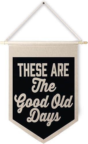 Qpenm Cartel de lona colgante vintage para pared, impresiones inspiradoras de banderines, decoración de pared positiva para la oficina en casa