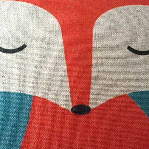 Funhom Linen Cotton Fox Pillow Covers Animal Cartoon Cushion Cover Home Decoration Pillow Thick Pillowcase Sofa Cushions Covers #TOP4