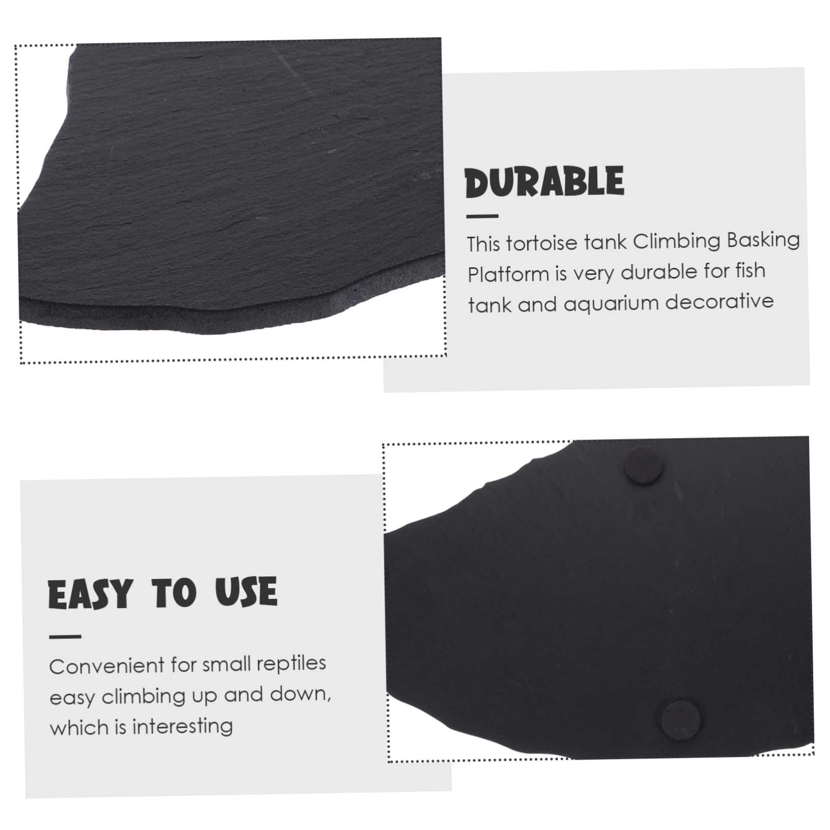 Yardwe Large Basking Platform Rock Reusable for Aquariums Decorative Tortoise Rocks