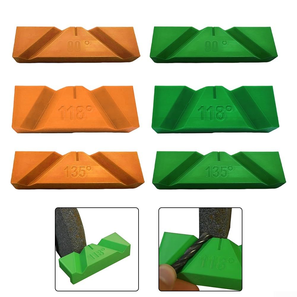 Schärfen Sie Bohrer auf Werkswinkel mit dieser Präzisionsvorrichtung, kompatibel mit den meisten Standard-Schleifern für konsistente Ergebnisse (grün 118°)