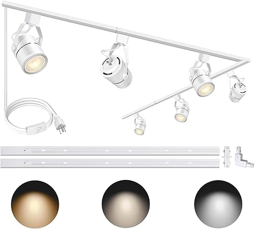 Bravsekai Foco de techo GU10, 2 paquetes de focos de techo antirreflejos, bombilla GU10 de 10 W, foco de techo LED de 6000 K, luces de acento para