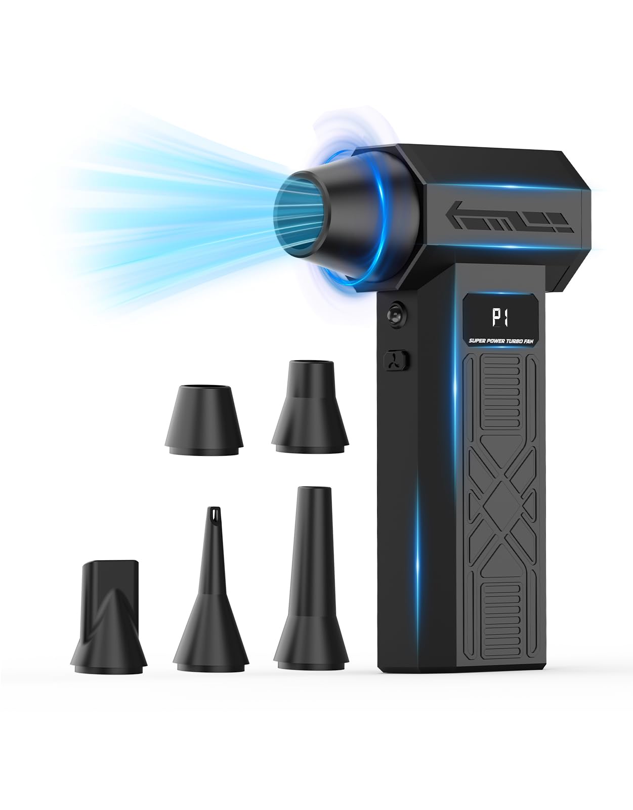 PECCODE Compressed Air Duster - Rechargeable Electric Air Blower for Keyboard Camera PC Vents Car Interiors Home Outdoor