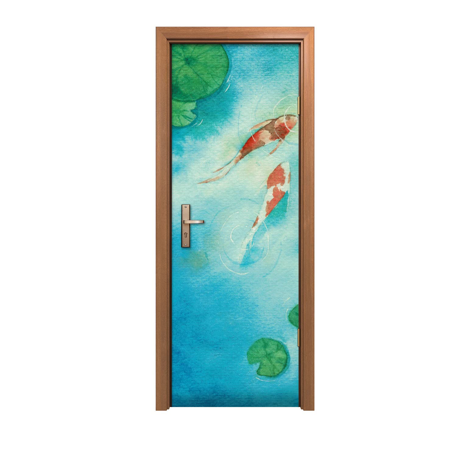 Design d'intérieur haut de gamme avec le sticker porte koi 70x200
