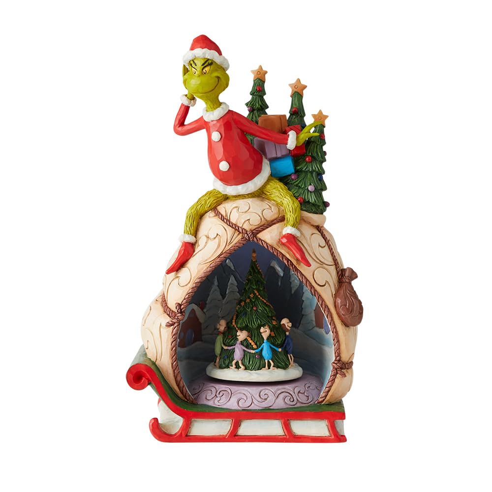 Amazon.com: Enesco Dr. Seuss Grinch Jim Shore Santa Grinch