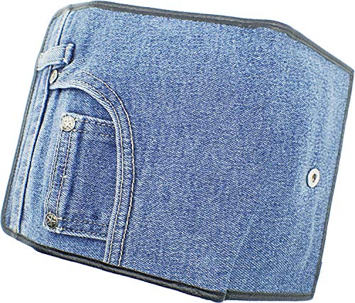 Upcycling Denim Trifold Money Coin ID Window Card Holder Organizer Compact Short Wallet Purse3