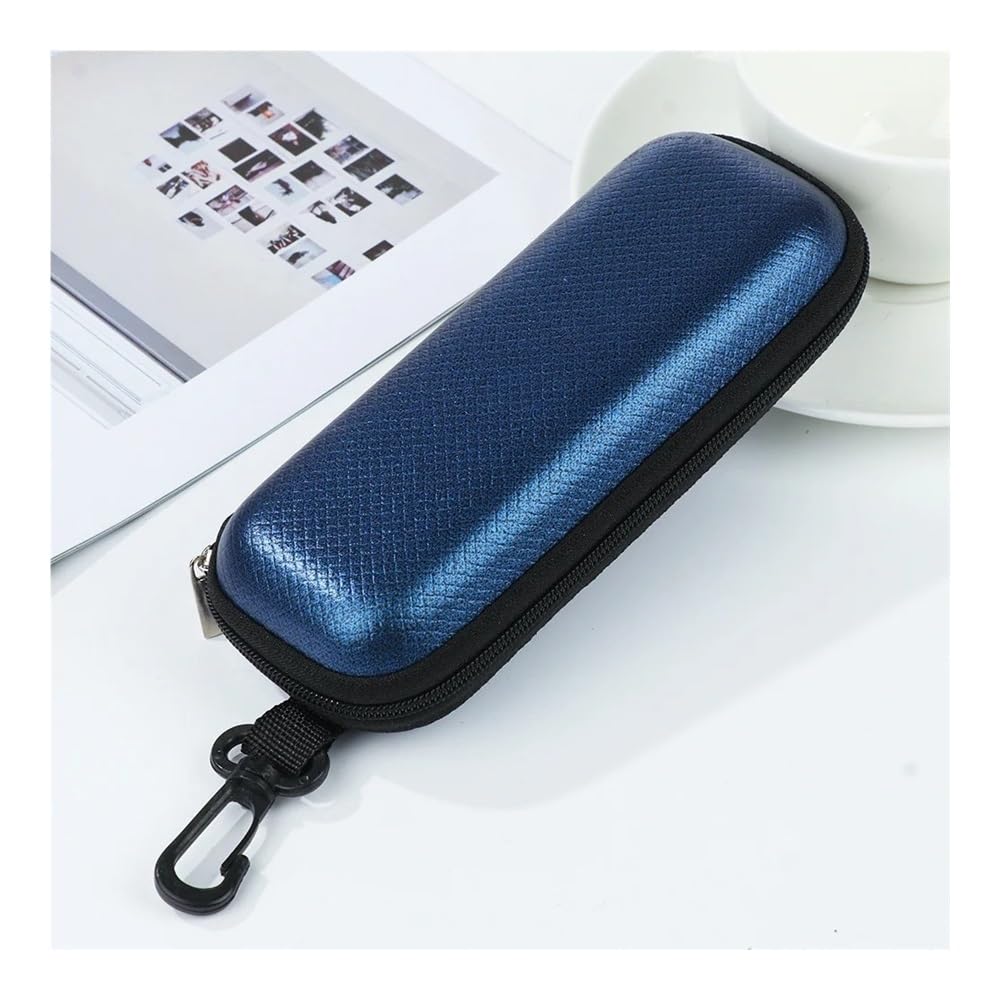 Viewring - Funda rígida portátil para gafas para mujeres y hombres, caja roja con cordón protector de cremallera