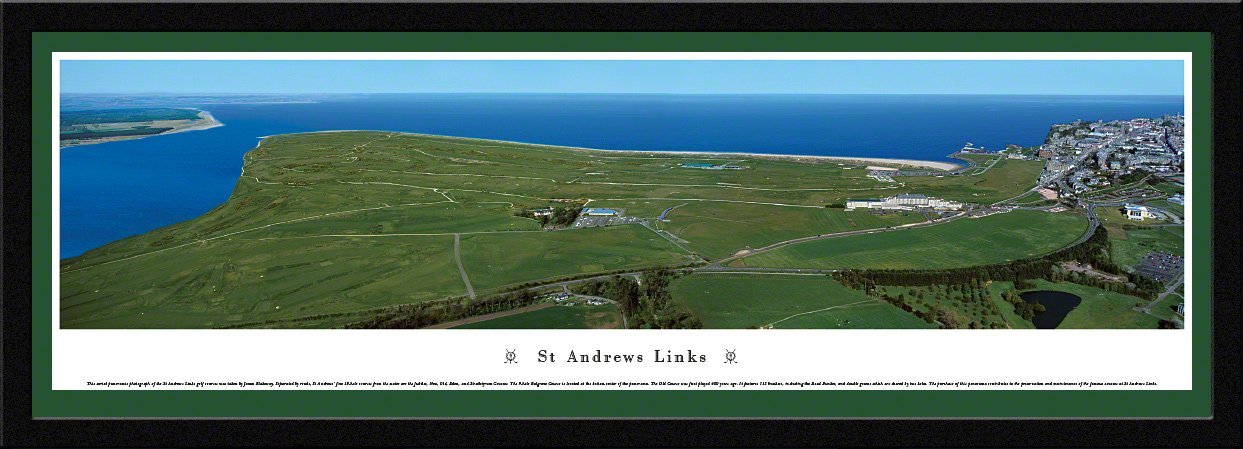 St Andrews Links - Blakeway Panoramas Golf Posters with Select Frame