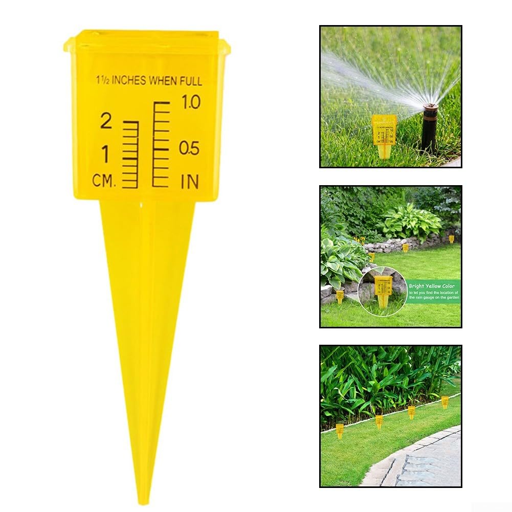 Medidor de lluvia para césped de jardín para medición precisa de lluvia y riego (10 piezas)