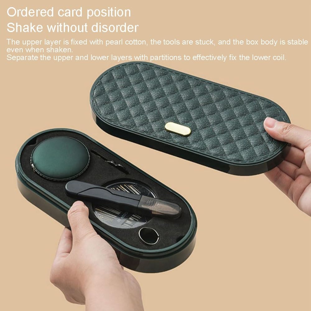 Kit de Costura portátil para Viaje, práctico y Multifuncional, para el hogar, con Agujas, Hilos y Tijeras, Herramienta para Manualidades.