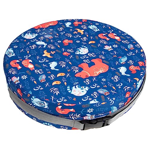 OUNONA ブースター キッズ トラベル トラベル ハイ チェア サークル ポータブル ハイ チェア ダイニング チェア 枕 ハイ 子供用 ブースター シート シート ポリエステル ブルー