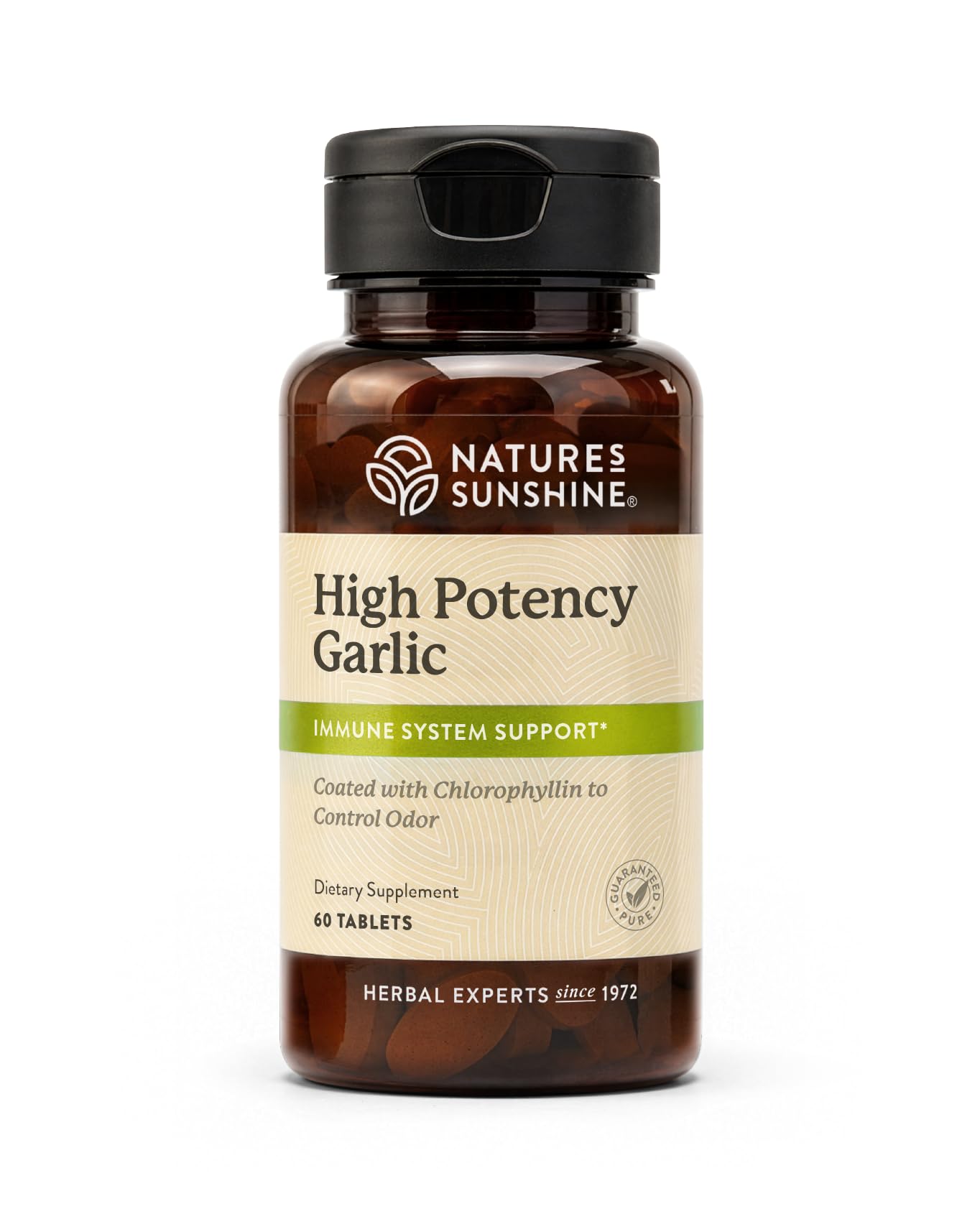Nature's Sunshine High Potency Garlic, 60 Tablets | Supports the Immune System and Contains a Unique Coating to Help Control the Odor
