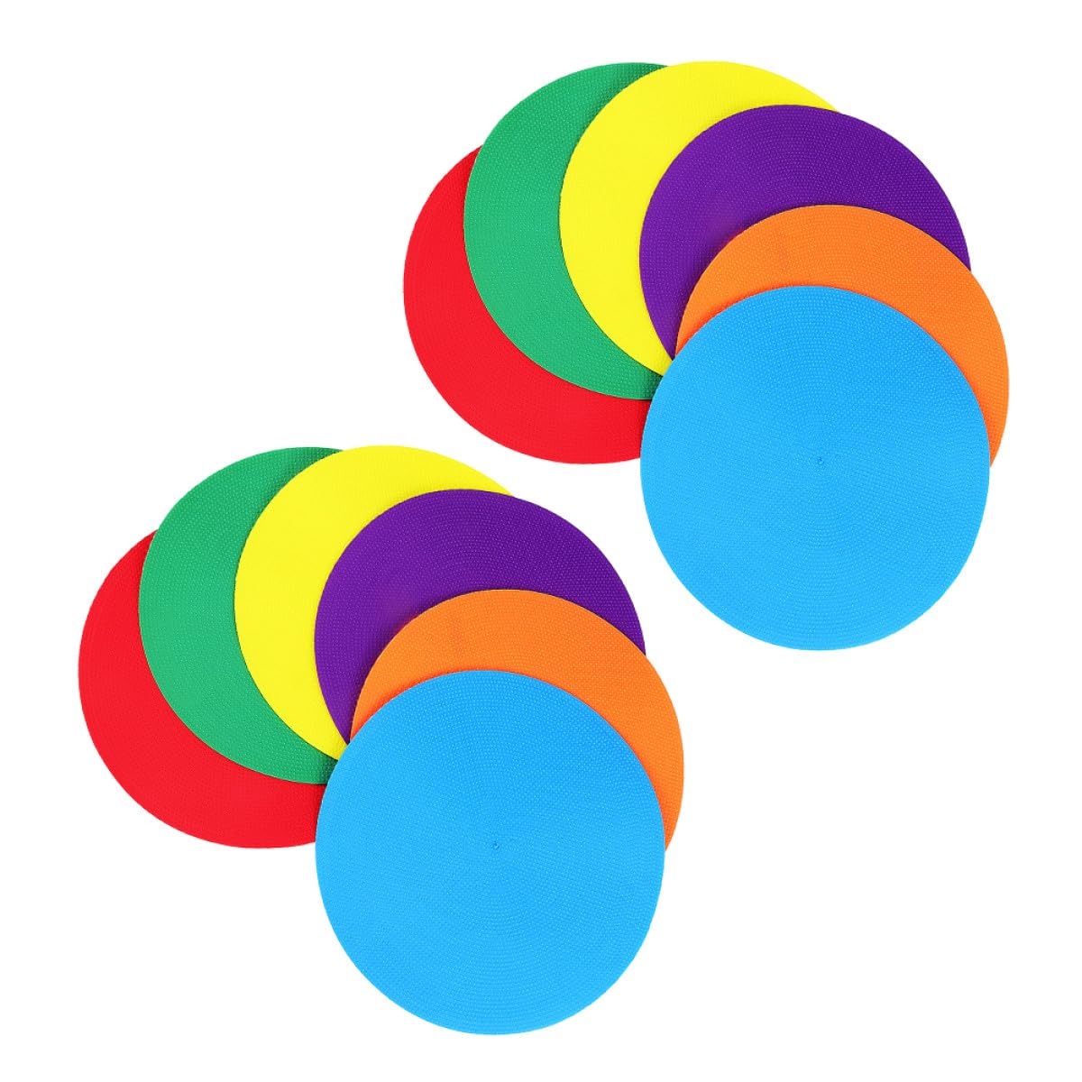 Garneck Set 12 Marcatori Spot per Sport TPE Multicolore, Dischi Piatti e Rotondi per Allenamento, Facili da Pulire, per Esercizi Outdoor e Giochi in Famiglia