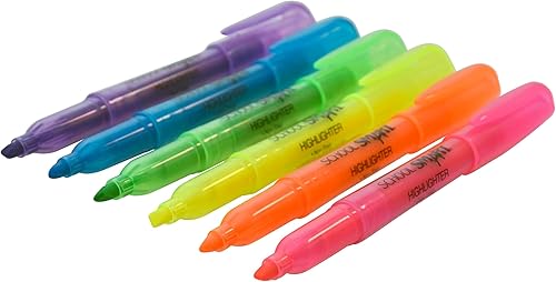 Miniatura 3 de School Smart Resaltadores, punta de cincel, estilo bolígrafo, colores surtidos, paquete de 48