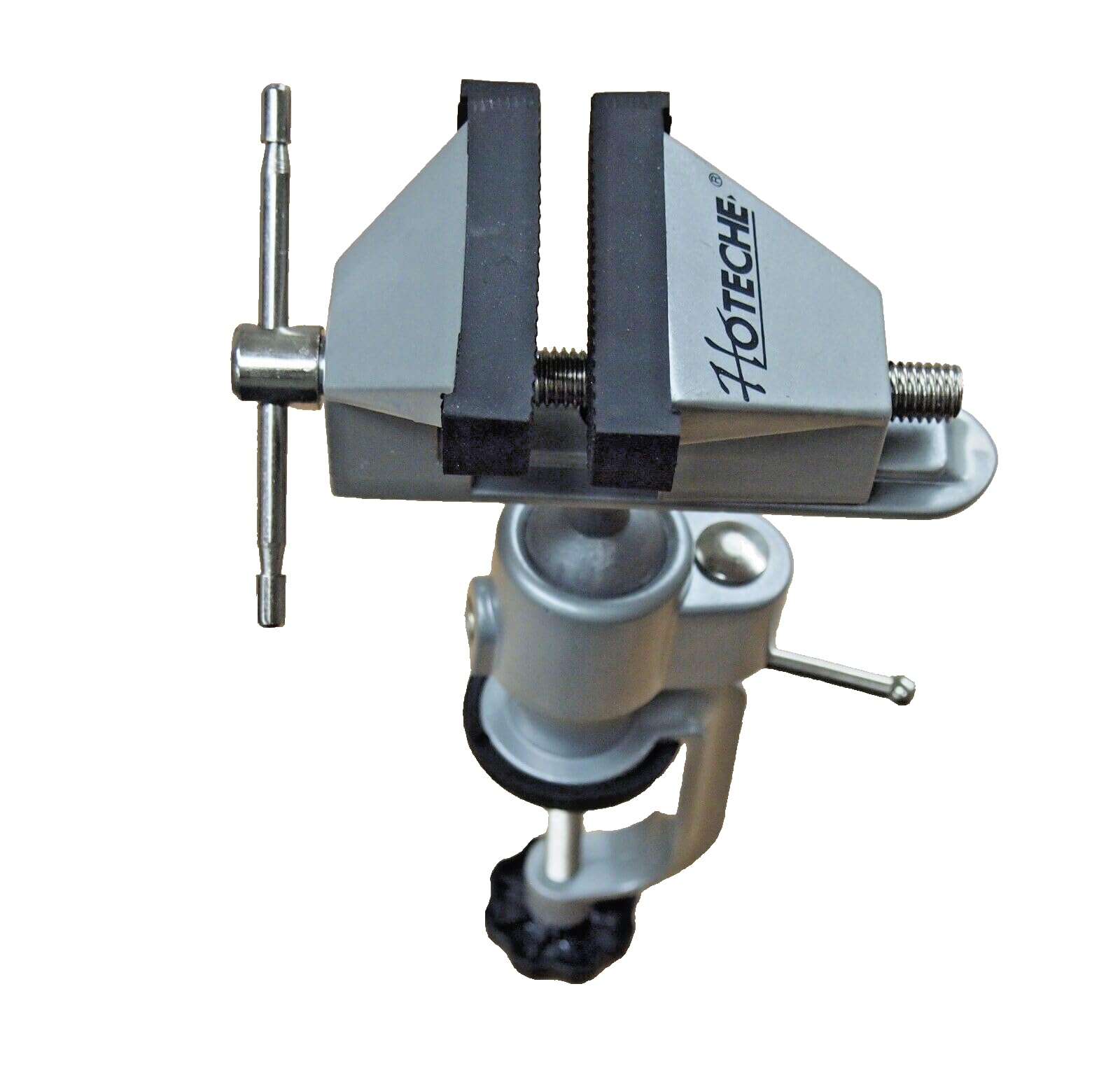 Tornillo de banco de mesa de aluminio de 3 pulgadas con tornillo de banco giratorio universal