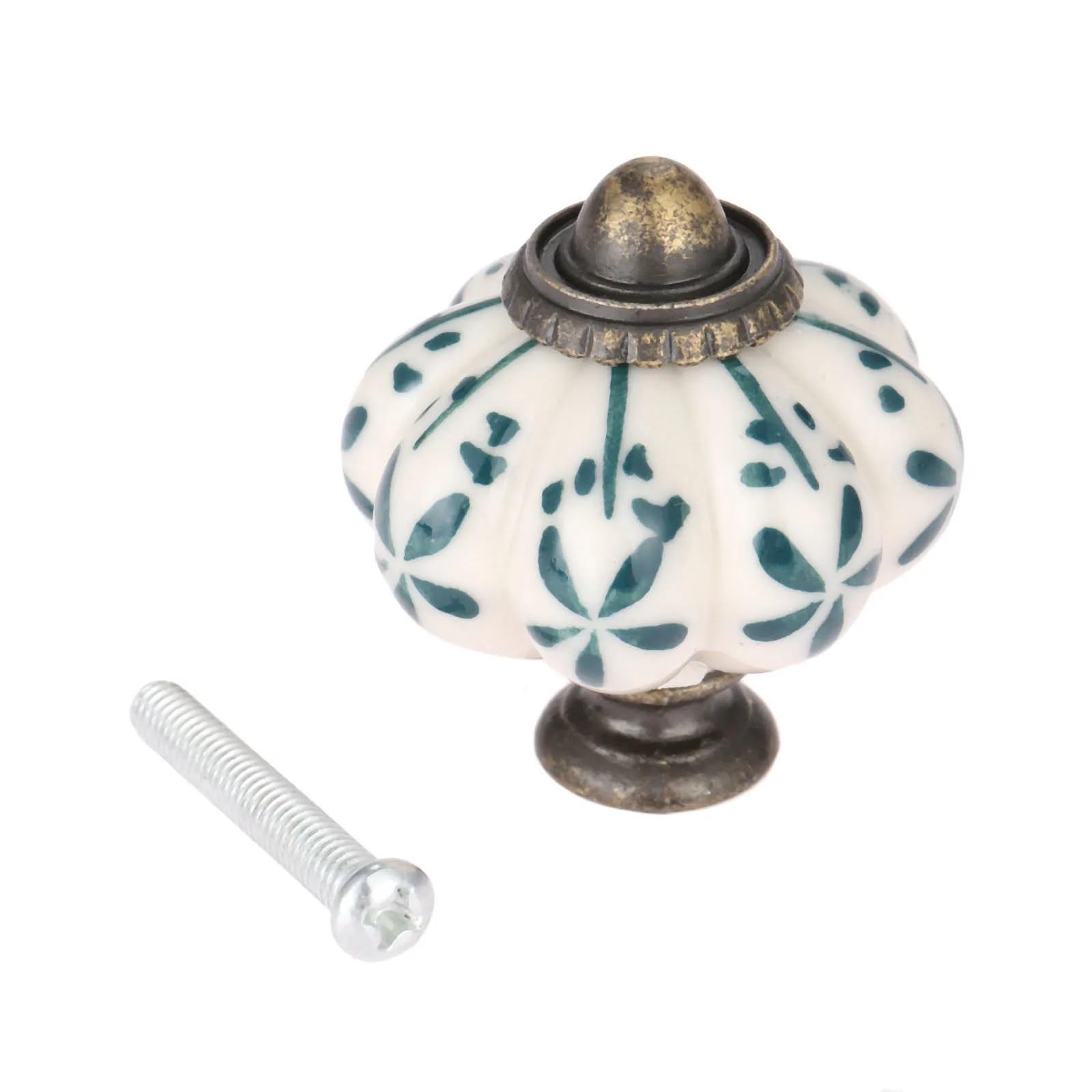 Wlihdb Color2 5Pairs Antique Ceramic Pumpkin Cabinet Handle Knobs Classical Furniture Handles Door Knob Drawer Cupboard Kitchen Pull For Chest Of Drawer(Color2)