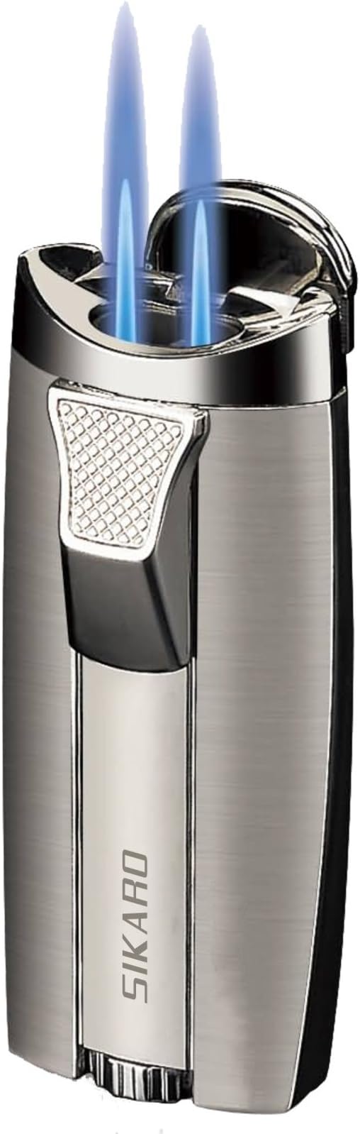 Sikaro Raptor Twin Torch Lighter 06-05-301 Shiny white nickel
