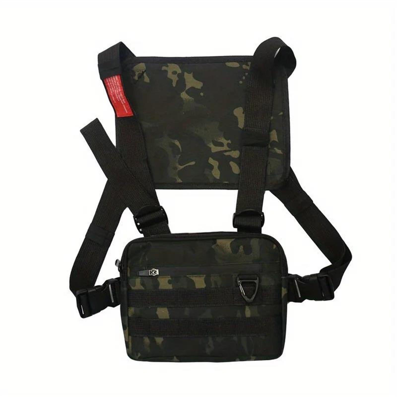 Motorradtasche Weste Brusttasche Gürteltasche Brusttasche Vorne Motorradhelmtasche Aufbewahrungstaschen(Camouflage)