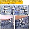 12 Set Fibbie Regolabili Per Pantaloni - Metalliche, Multicolore - Per Cucire Su Vestiti - Foto 6