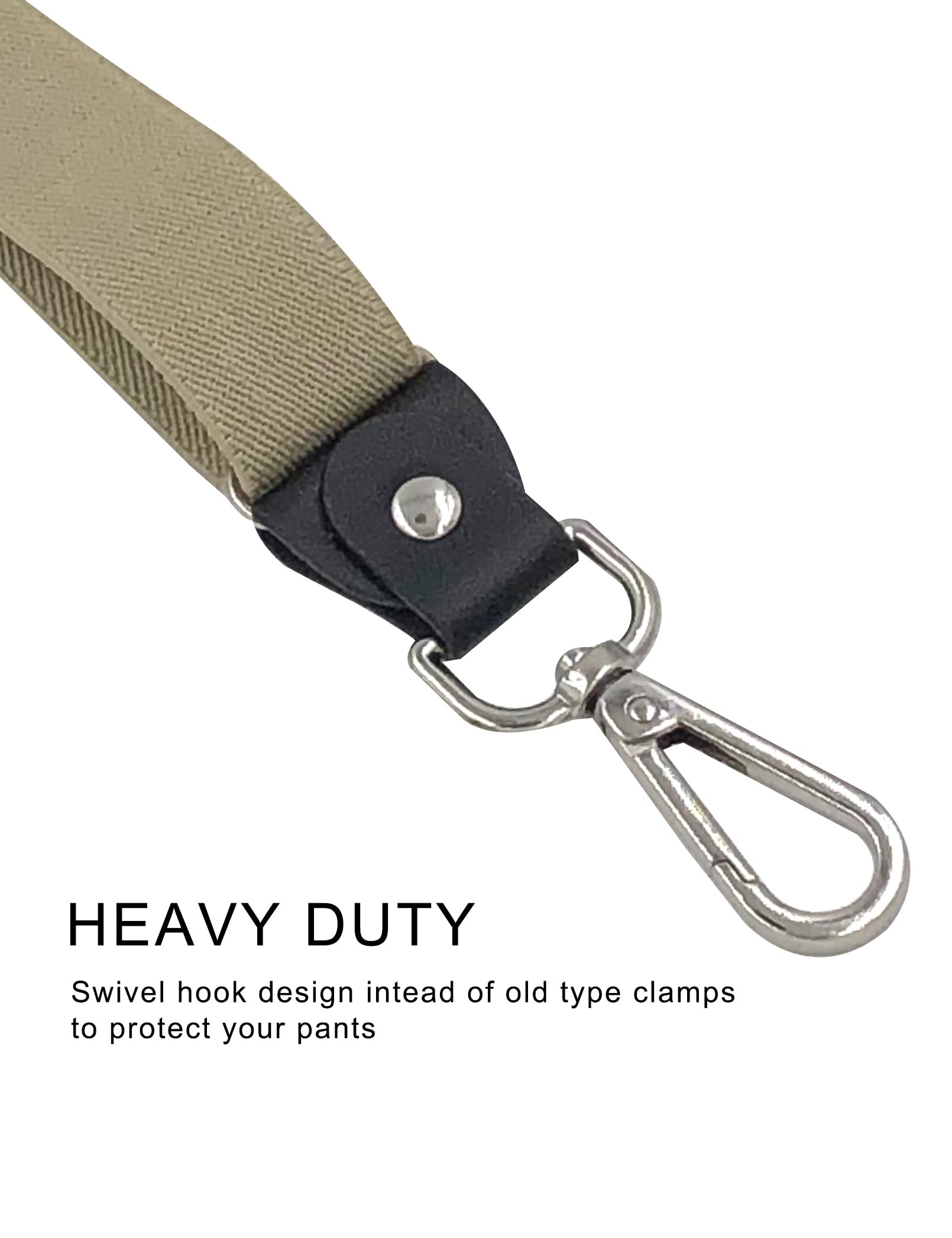 Hosenträger Damen und schlanker Herren Extra Stark 2,5cm mit Karabiner Haken Elastischen Riemen für Jeans