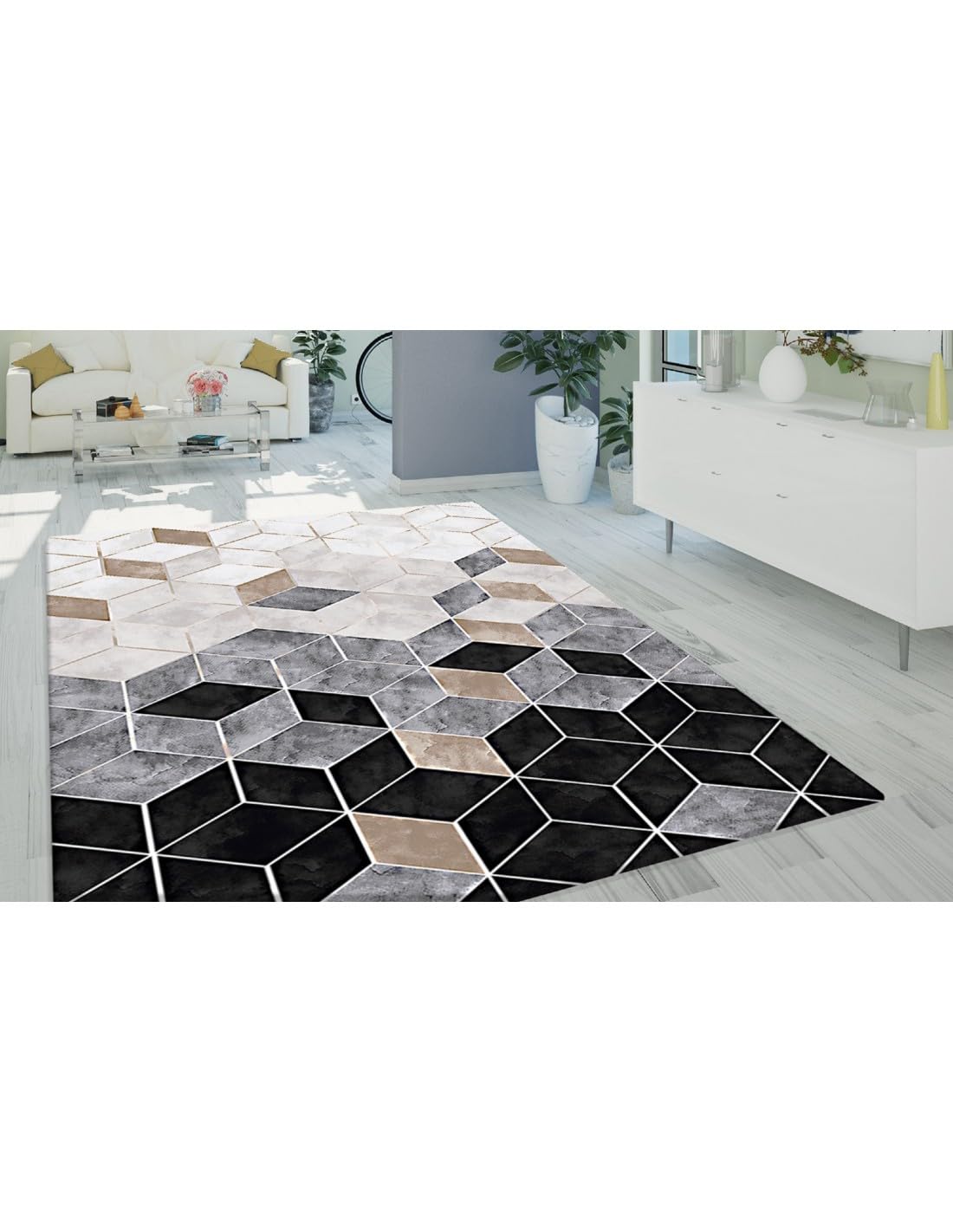 Mani Textile Tapis Luxe Noir 80x150m