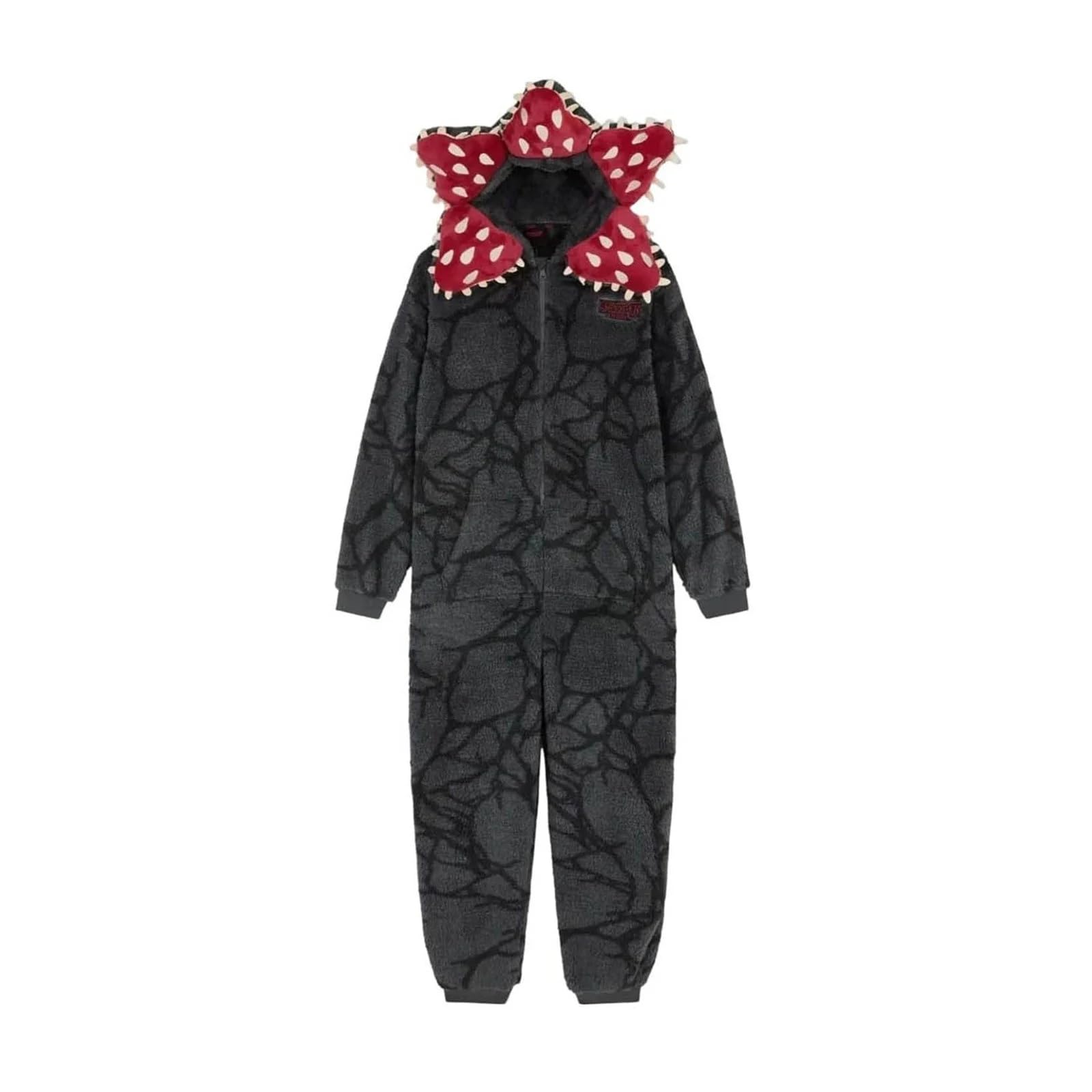 Demogorgon Hooded Jumpsuit Long Sleeve Pajama Hoody Onesie Loungewear Fuzzy Fall Winter Warm Thermal Fluffy