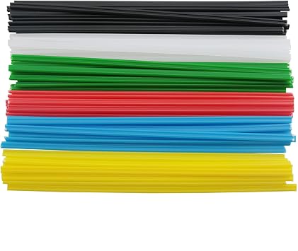 DGZZI 60PCS Plastic Welding Repair Rod Set 7.8 inches/20cm 6 Colours Universal Flat Welding Kit For Automotive Bumper Repair Boat Hull Components Kayaks