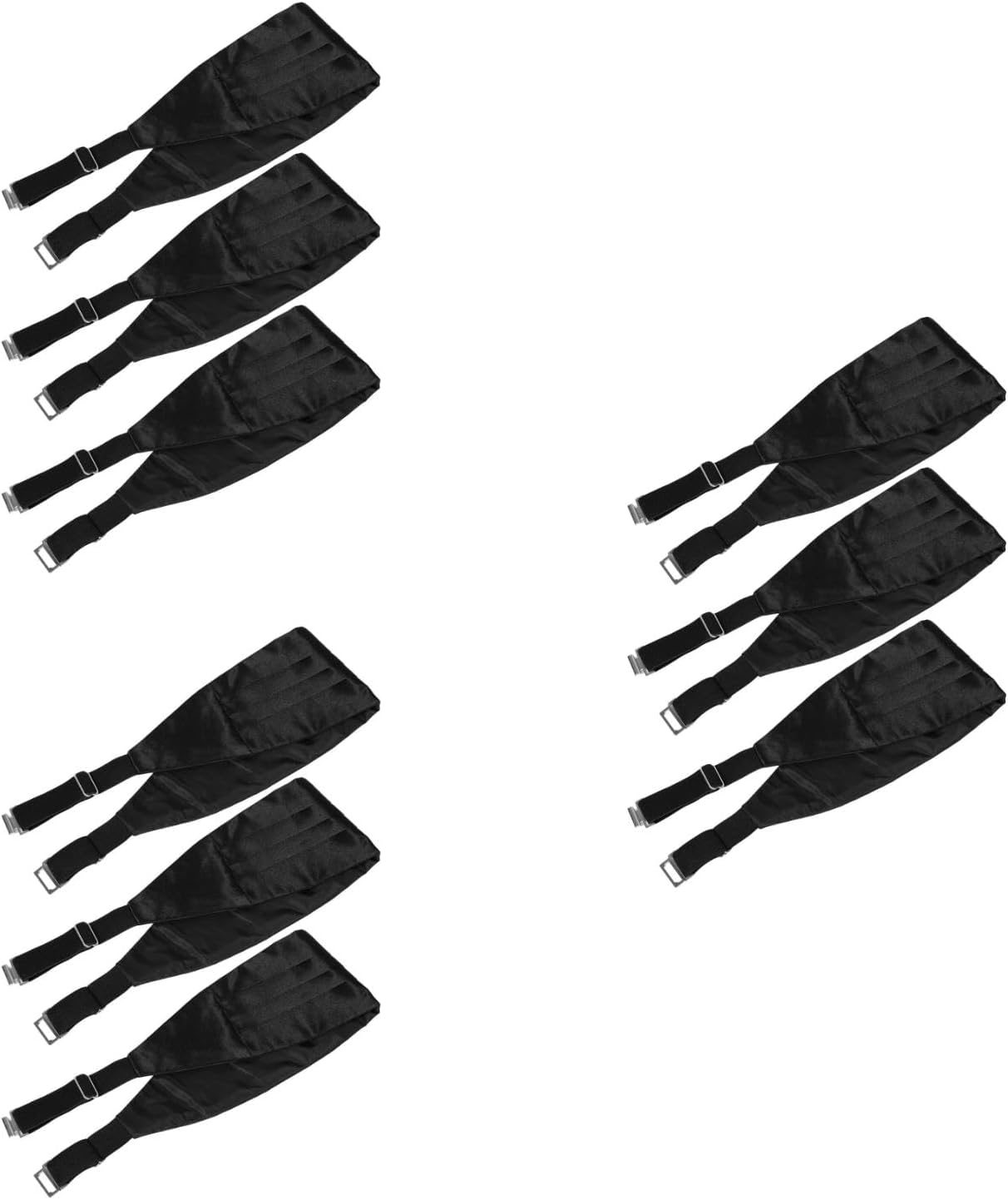 LUOZZY 9pcs Men's Adjustable Satin Cummerbund with Buckle for Tuxedo Formal Events Weddings Proms
