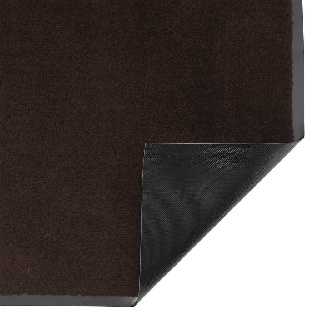 Zerbino marrone 80 x 120 cm in robusto polipropilene con pelo da 6 mm per ingresso, corridoio, terrazza coperta e ufficio
