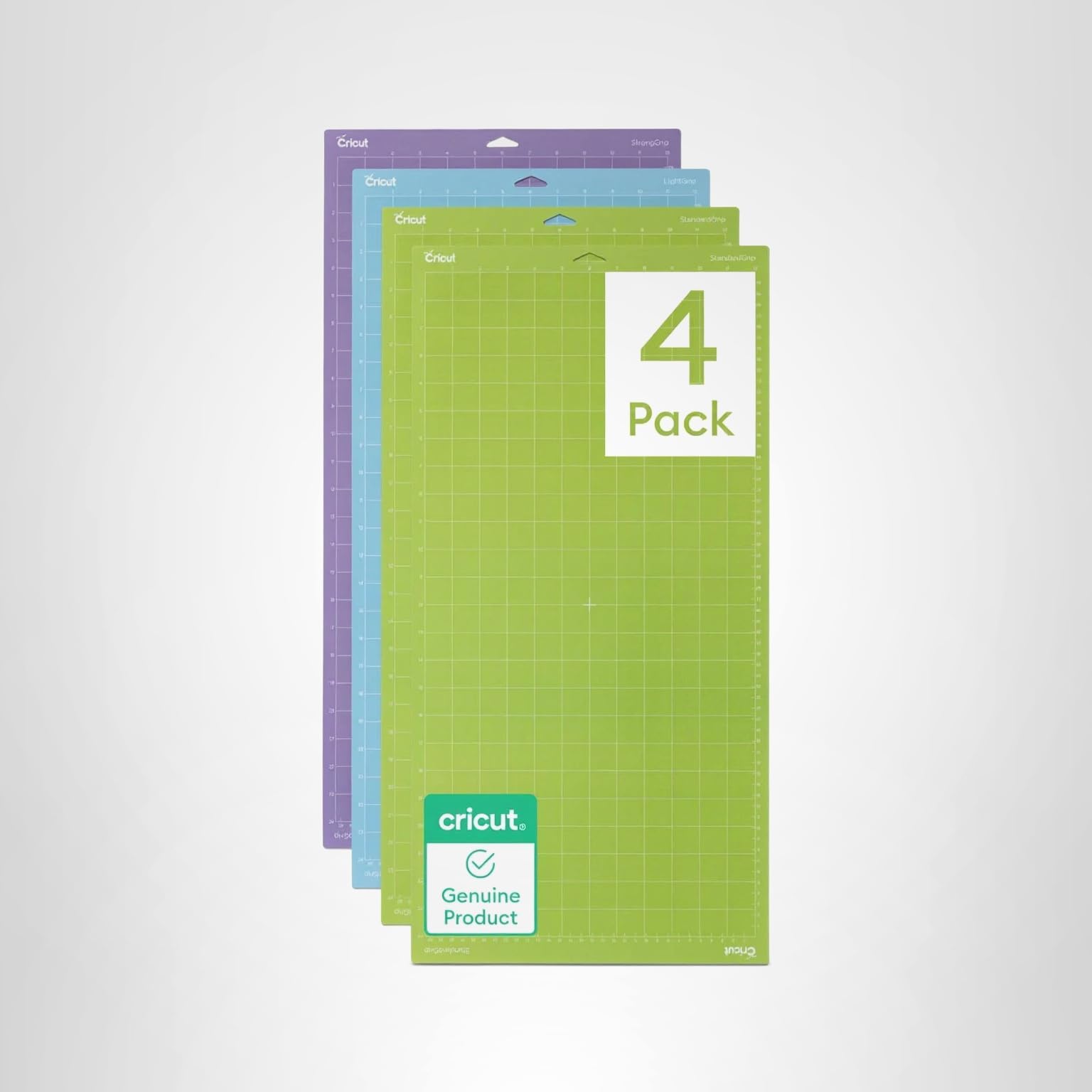 Mat Variety Pack (4 Count, 12in x 24in) - for Explore & Maker Machines - Includes 2 StandardGrip, 1 LightGrip, 1 StrongGrip