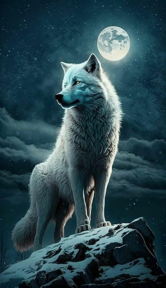 Wild Wolf Poster - 12x18 inch Wall Poster 170 GSM Paper | Home & Office Decoration | Gloss Finish Unframed Poster CSP2855