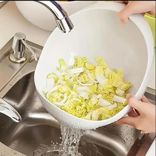 Miniatura 8 de Colador de arroz y juego de cucharas de paleta para cocinarservir, colador de arroz Lavadora de arroz, cuenco de lavado de arroz, colador de arroz,