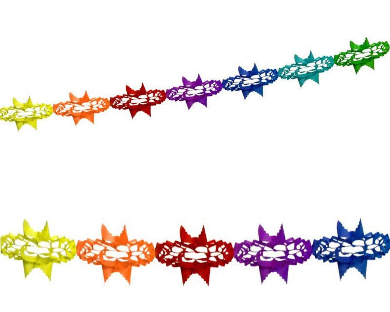 50 Papier-Girlande bunt 4 m x 17 cm