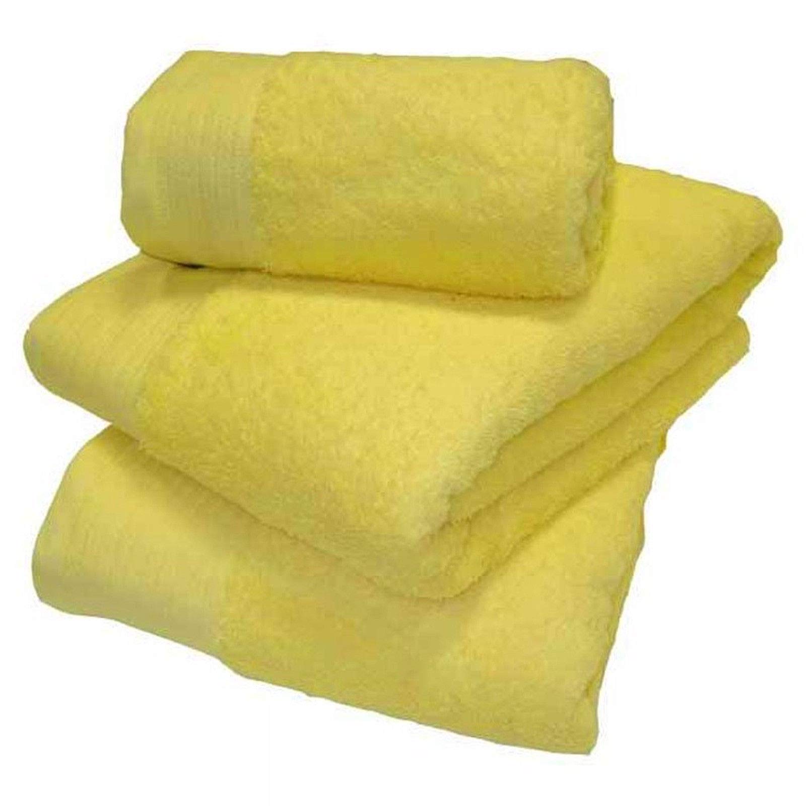 Sue Rossi Ltd Luxury 100% Egyptian Cotton Towels 600 GSM Thick Soft Face Hand Bath Towel Bath Sheet XL Super Sheet And Colours (Lemon, Bath Towel)