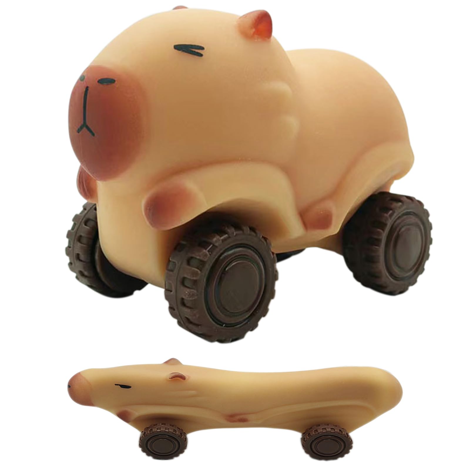 Capybara Squishy Cars Squeeze Toys, Super Fun Animal Squeeze Stretchable Fidget Cars Vehicle Elastic Silicone Stretch and Squeeze Stress Toys, Gifts