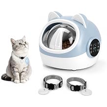 RFID Smart Pet Feeder with Dual Collar Tags &ndash; Automatic Food Bowl with Scheduled Feeding Times, LCD Display, Voice Recorder, Supports Wet &amp; Dry Food for Multi-Pet Households
