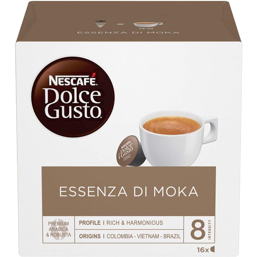 Immagine del prodotto NESCAFÉ DOLCE GUSTO Espresso Essenza di Moka Caffè, 6 Confezioni da 16 Capsule, 96 Capsule