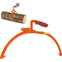 13 Inch Orange Log Tongs, Claw Skidding Tong Logging Skidding Tongs with Non Slip Grip, Log Lifting Tools for Handling, Dragging & Carrying Tool
