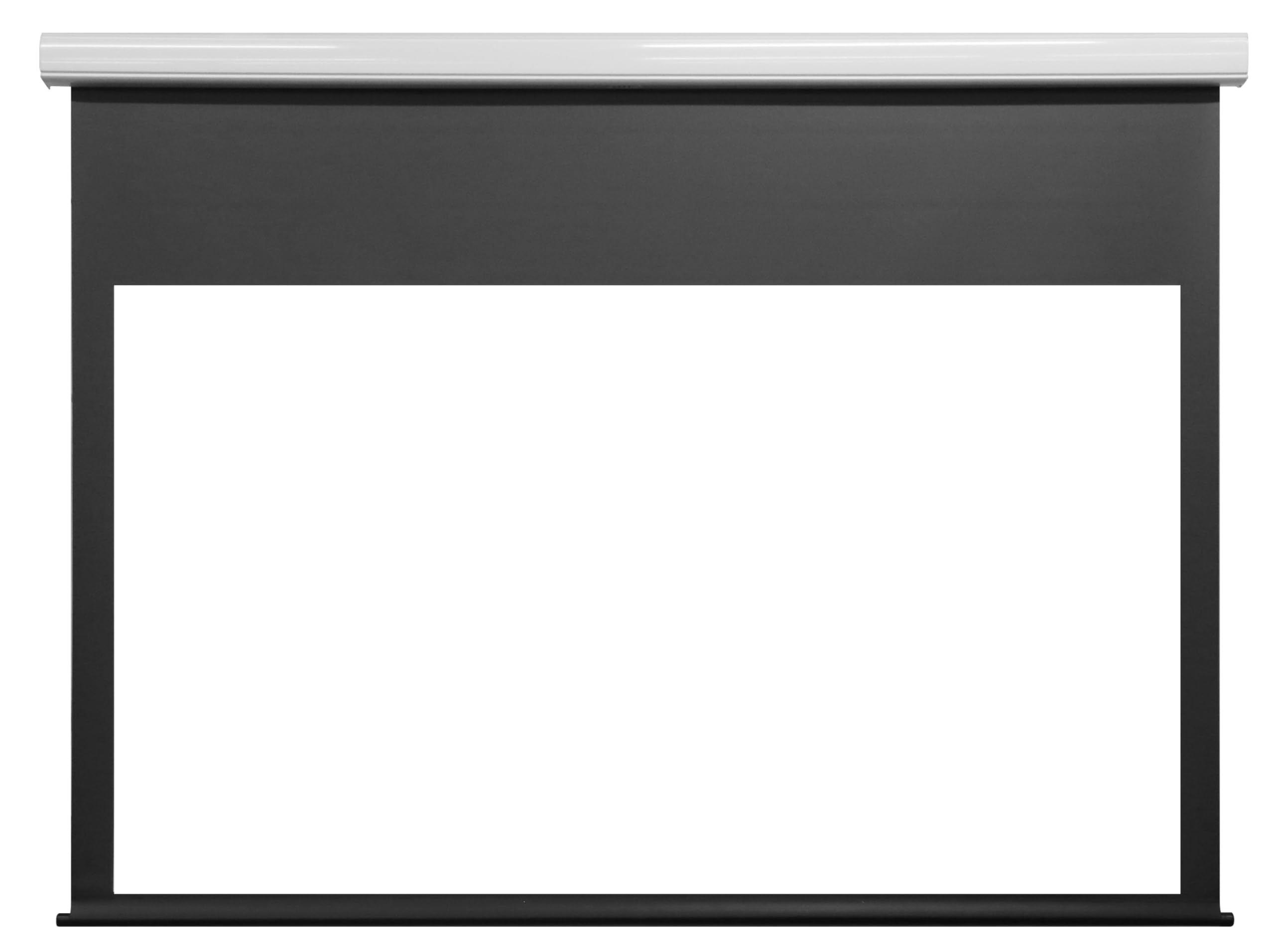 Motorized Electric Drop Down 4K/8K Projection Screen, 110" Diagonal 16:9 Matte White with White Aluminum Case Silver Ticket Products E169110