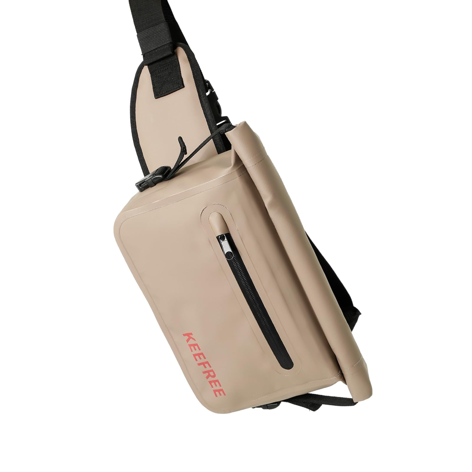 KEEFREE Waterproof Roll Top Waist Bag,Fishing Fanny Pack with Adjustable Strap Multi-functional Lightweight Tackle Bag for Outdoor Sports Camping