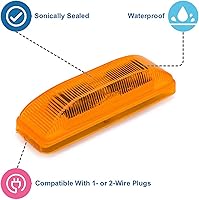 Vista 3 de Lumitronics, luz LED de posición/marcador sellada, línea fina, Ambar