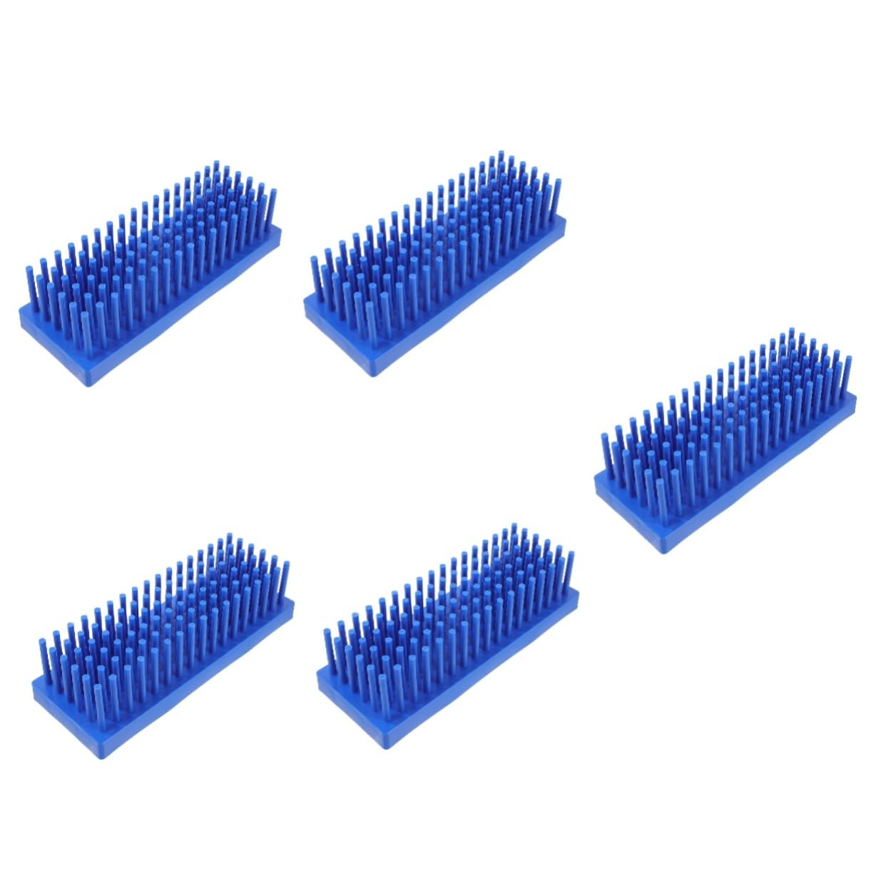 Mobestech 5pièces Porte-tubes à Essai Plastique Support De Séchage Pour Tubes De Laboratoire Rangement Pratique Avec Design à Piquets Pour Usage Laboratoire