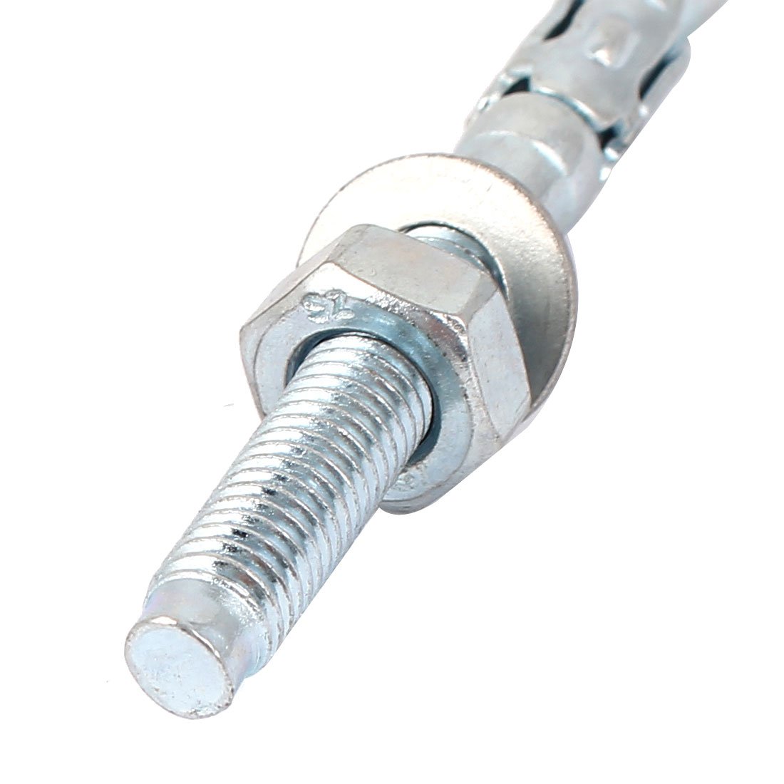 Aexit Blue Zinc Anchors Plated Screw Type Car Repair Expansion Bolt Stud Anchors M8x75mm 6pcs