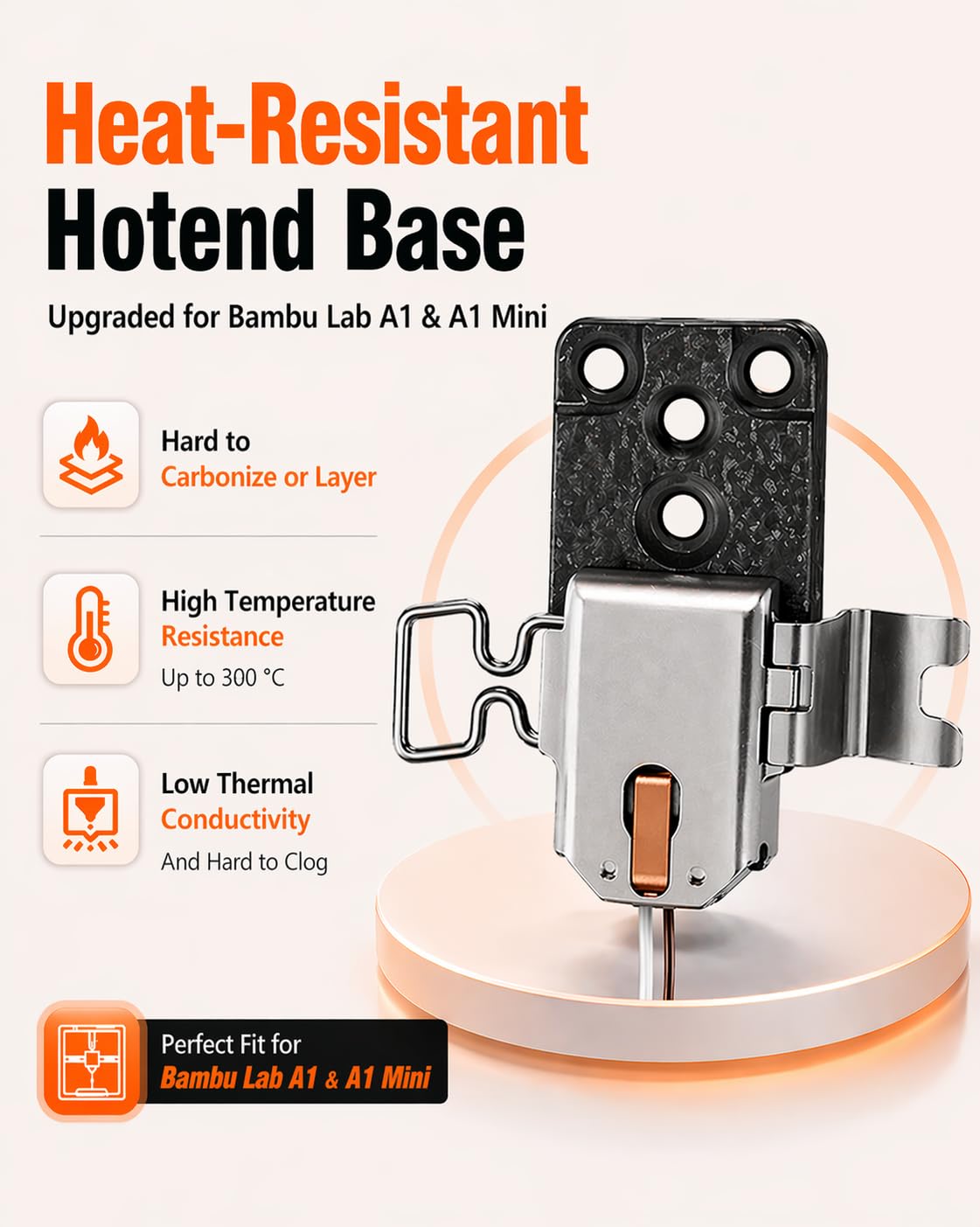 Bamboo LAB Hotend zestaw grzewczy do Bamboo Lab A1/A1 Mini zestaw grzewczy do 300 stopni z termistorem i ogrzewaniem – część zamienna do drukarek 3D Bambu A1