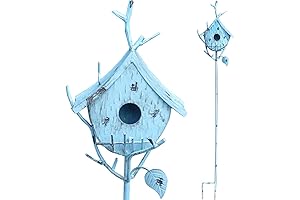 Birdhouse Garden Stakes-Outdoor Garden Decor