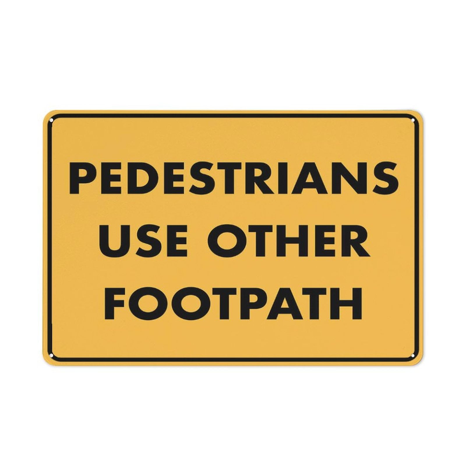 peiyeety Pedestrians Use Other Footpath Sign For Business - 8"x12" Rust Free Aluminum UV Printed, 4 Pre-Drilled Holes, Durable Weatherproof
