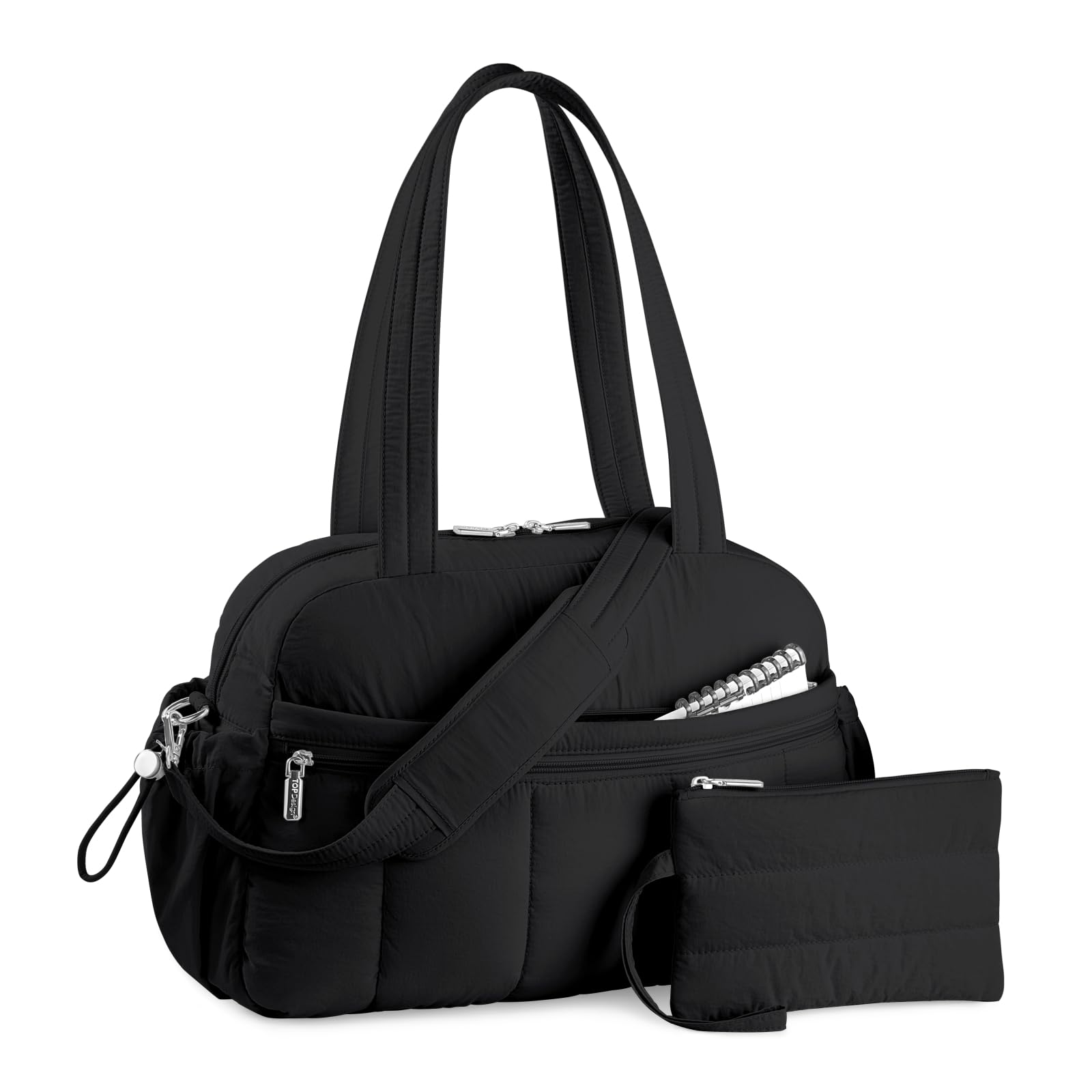 TOPDesign Travel Duffel Bag for Women Puffer Gym Bag Sports Tote with Wet Pocket Carry On Weekender with