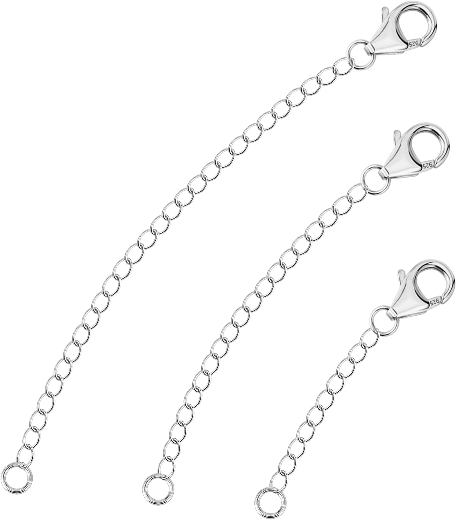 Swarovski Kette Verlängerung 8 Stück Verkupfert Halskette Verlängerungen  Armband Verlängerung KC-Gold Verlängerung Kette Für Armbänder Fußkettchen  Schmuck (4 Größen Ketten Verlängerung